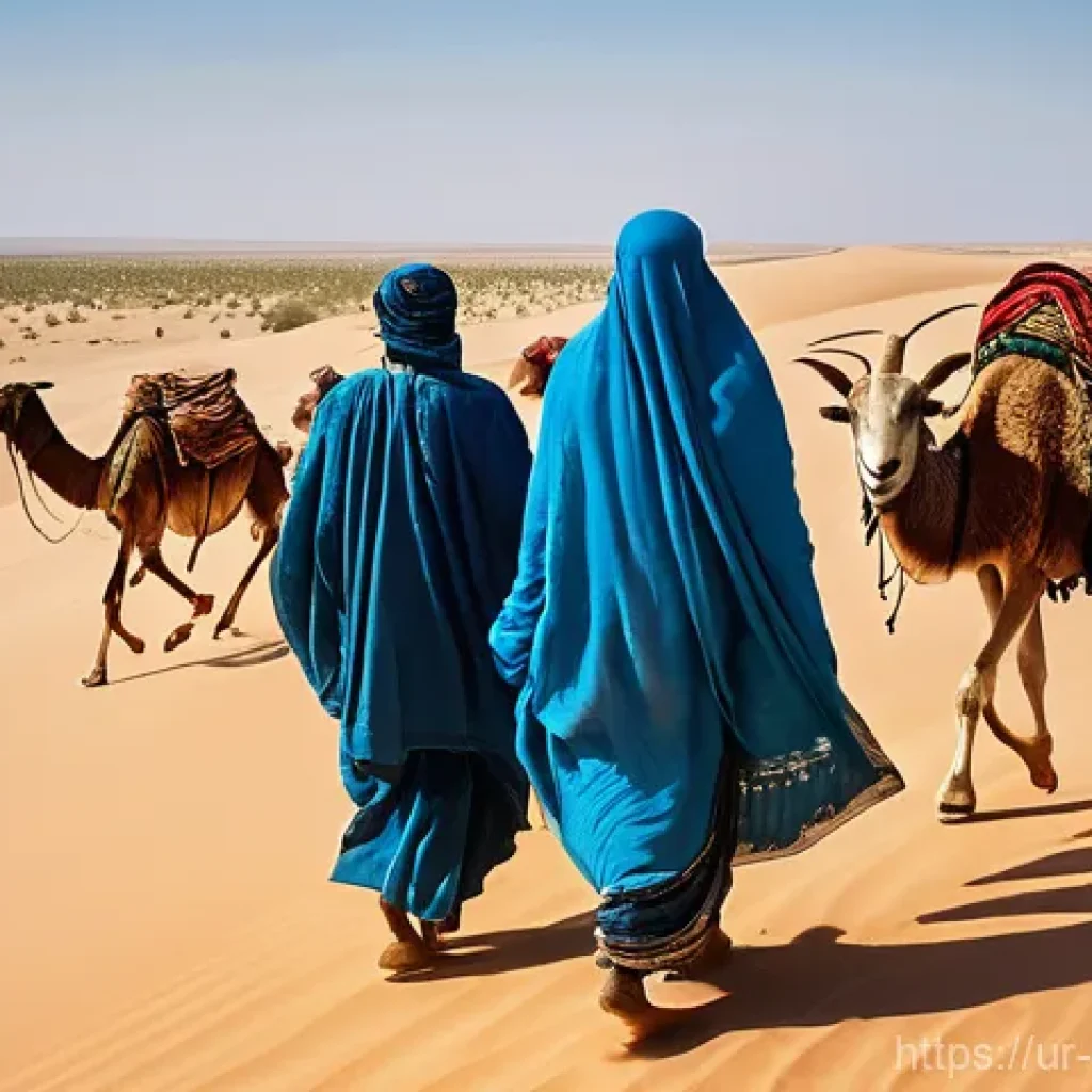 소말릴란드 유목민 생활 방식 - **A Nomadic Journey Through the Somali Desert**
A wide-angle, cinematic shot capturing a Somali ...