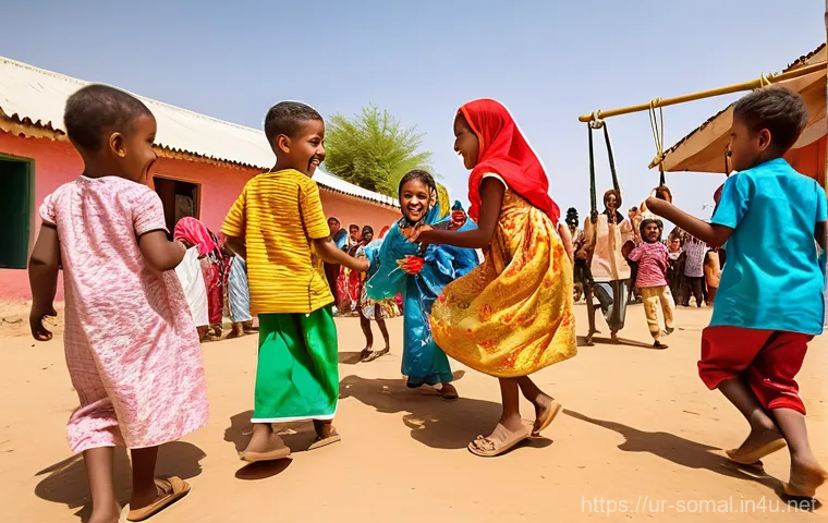 소말릴란드의 주요 축제 - **Image Prompt: Energetic Neyrouz Bonfire Celebration in Somaliland**
    "A captivating nighttime s...