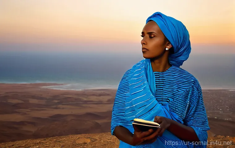소말릴란드 문학과 시인 - **Prompt 1: The Heart of Somali Oral Tradition**
    "A serene evening scene in rural Somaliland, ba...