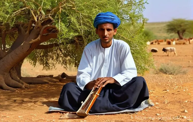 소말릴란드의 전통 악기 - **Prompt 2: Vibrant Somalilandic Dance with Drummers**
    A dynamic and colorful scene depicting a ...