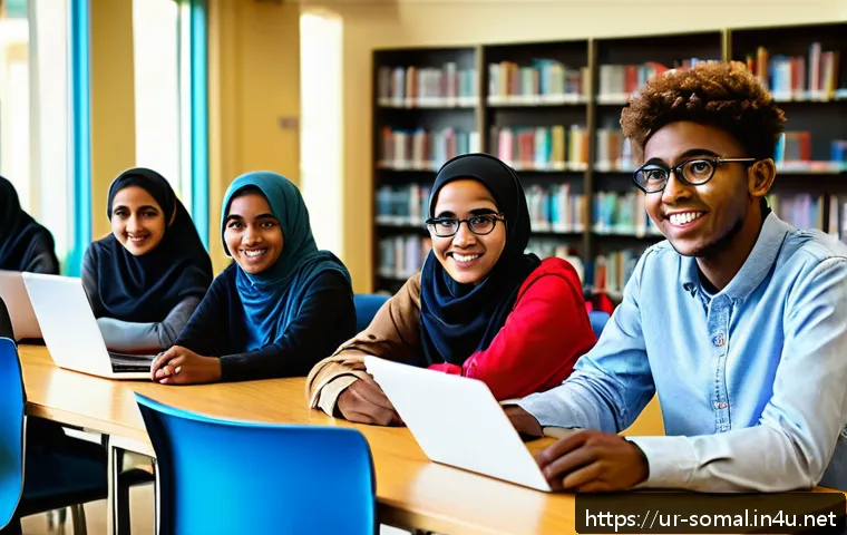 소말릴란드의 학생 교환 프로그램 - A diverse group of university students from Somaliland engaged in an international educational excha...
